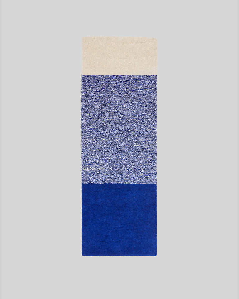 Vloerkleed Wol Horizontaal Cobalt Blue Ecru - SUITE702