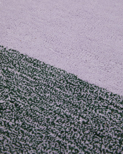 Rug Wool Horizontal Green Lilac