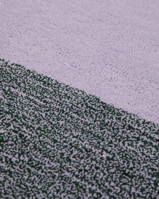 Rug Wool Horizontal Green Lilac