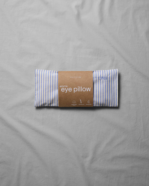 Aroma Eye Pillow Striped Blue Ecru