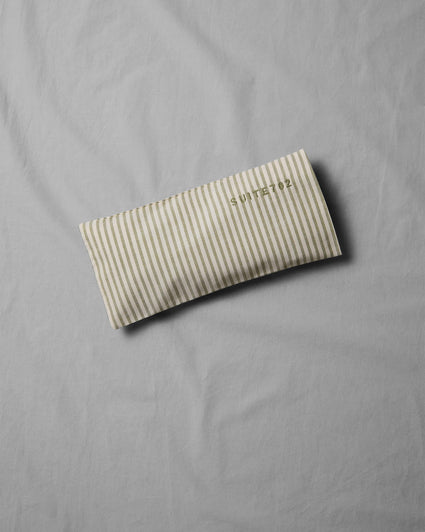 Aroma Eye Pillow Stripe Olive Ecru
