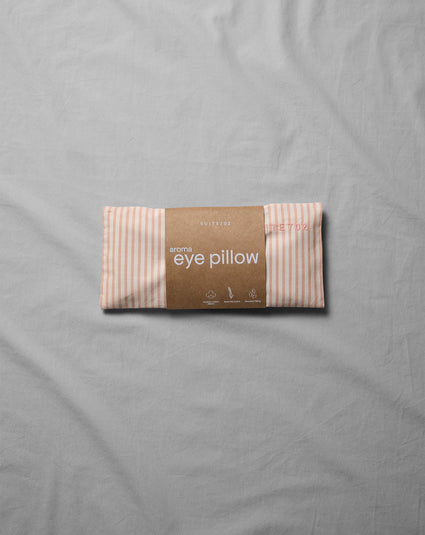 Aroma Eye Pillow Stripe Peach Ecru