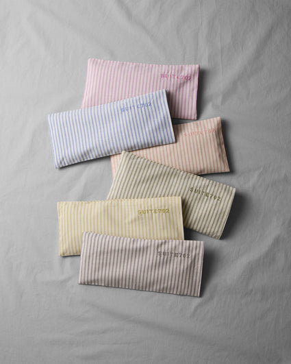 Aroma Eye Pillow Stripe Peach Ecru