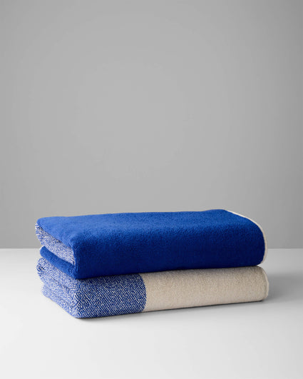 Towel Set Blend Cobalt Blue Ecru (2 pc.)