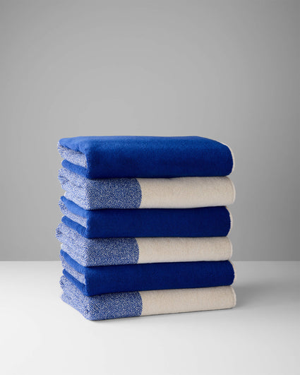 Towel Set Blend Cobalt Blue Ecru (2 pc.)