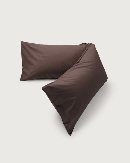 bedMATE Pillowcase Cotton Coffee Brown