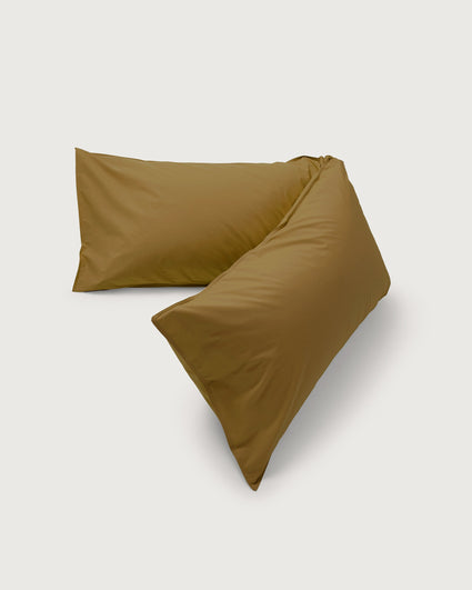 bedMATE Cotton Pillowcase Khaki Gold