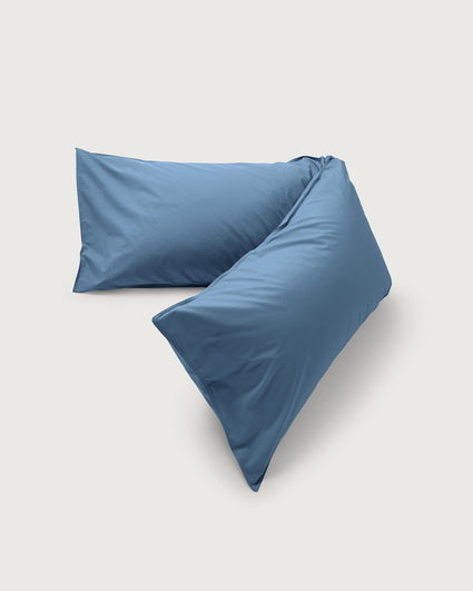 bedMATE Pillowcase Cotton Quiet Blue