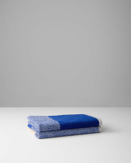 Guest Towel Set Blend Cobalt Blue Ecru (2 pcs)