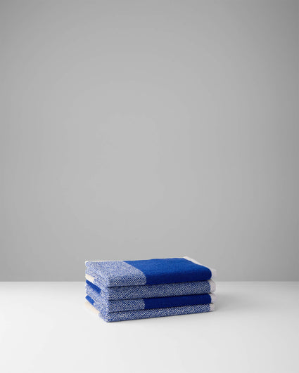 Guest Towel Set Blend Cobalt Blue Ecru (2 pcs)