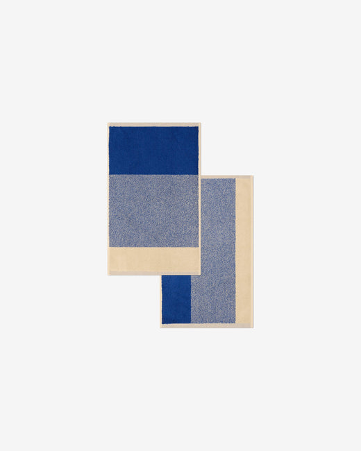 Guest Towel Set Blend Cobalt Blue Ecru (2 pcs)