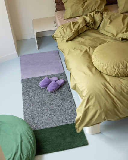 Rug Wool Horizontal Green Lilac