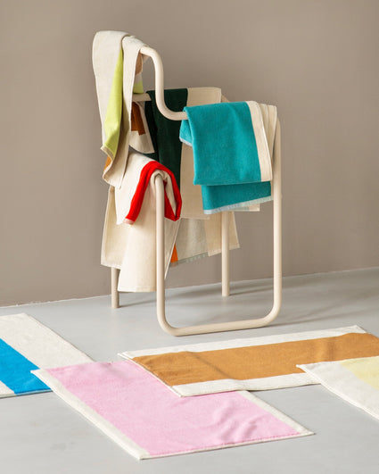Towel Set Turquoise Red Lime Dark Green (4 pcs.)