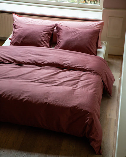 Duvet Cover Satin Red Wine