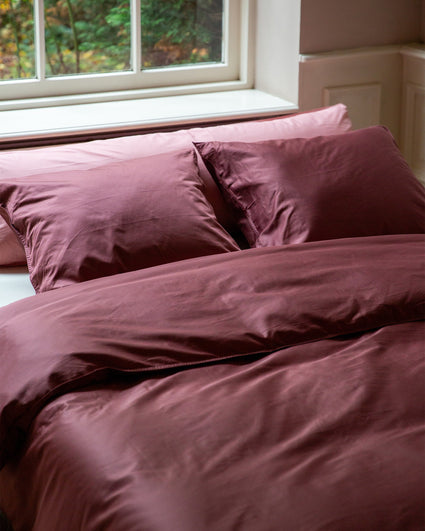 Duvet Cover Satin Red Wine