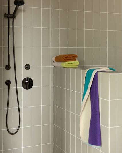 Towel Set Turquoise Red Lime Dark Green (4 pcs.)