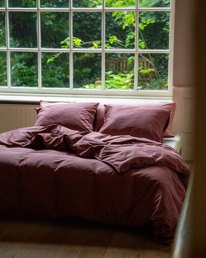 Bedding Set Satin Red Wine