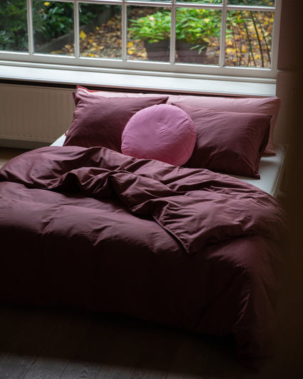 Bedding Set Satin Red Wine