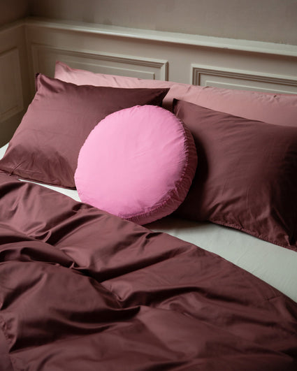 Bedding Set Satin Red Wine