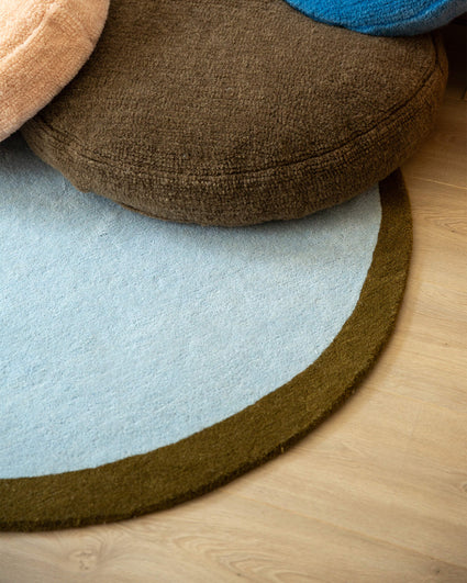 Carpet Wool Eclipse Sky Blue Dark Olive