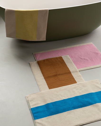 Bath Mat Toffee Turquoise