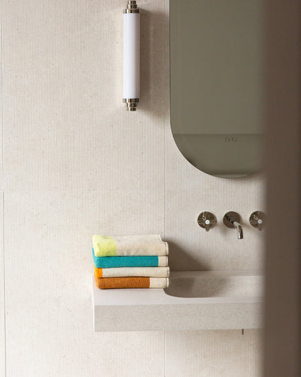 Towel Set Turquoise Red Lime Dark Green (4 pcs.)