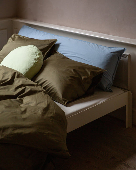 Duvet Cover Set Sateen Khaki Green