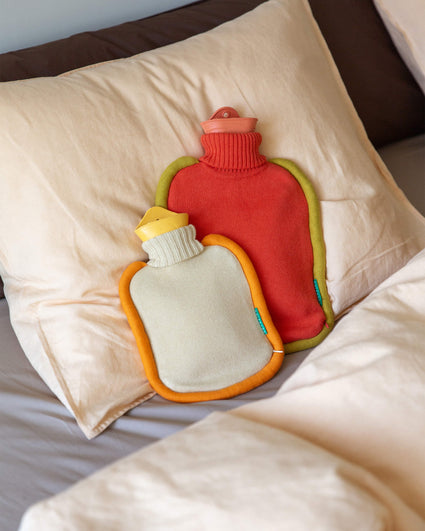 Hot Water Bottle Poppy Orange