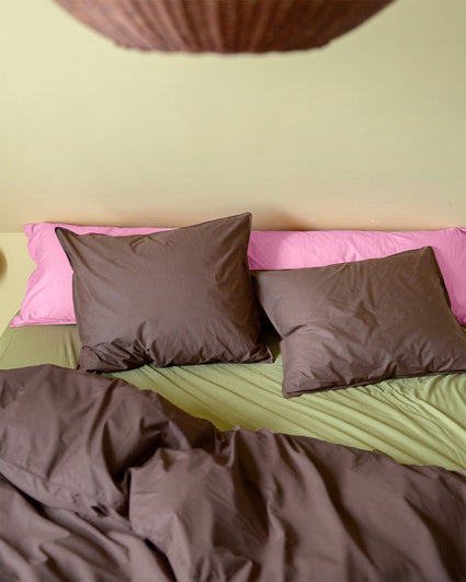 Duvet Cover Cotton Coffee Brown