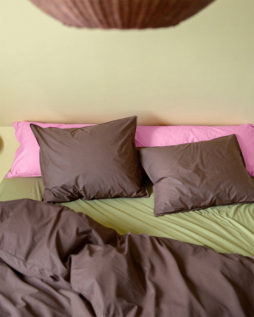 Duvet Cover Cotton Coffee Brown