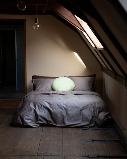 Bedding Set Satin Taupe Grey