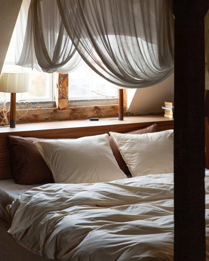 Bed Linen Set Satin Ecru
