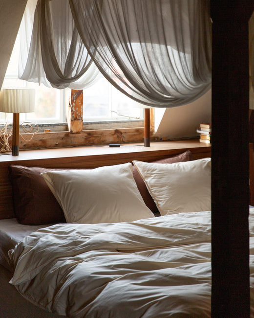 Bed Linen Set Satin Ecru