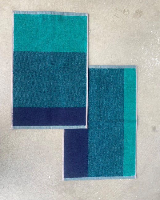 Bath Towel Set Blend Navy Sea Green (2 pcs.)