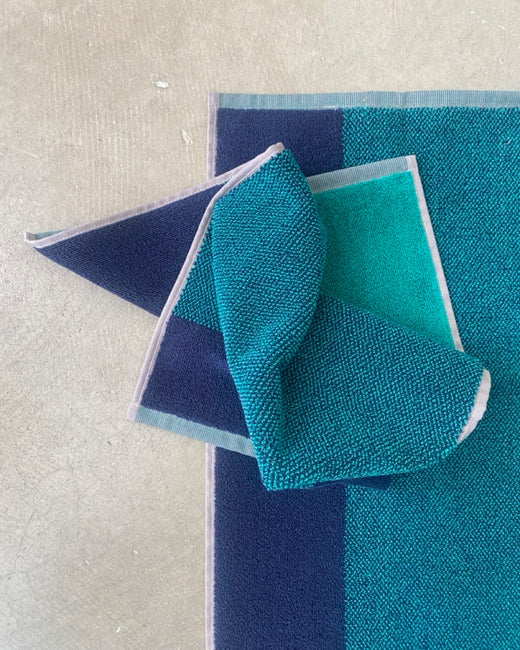 Bath Towel Set Blend Navy Sea Green (2 pcs.)