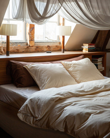 Bed Linen Set Satin Ecru