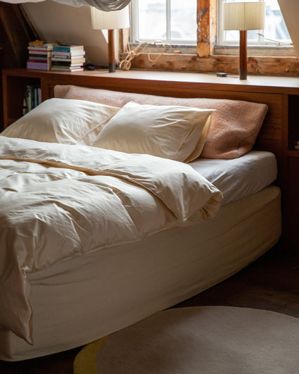 Duvet Cover Satin Ecru