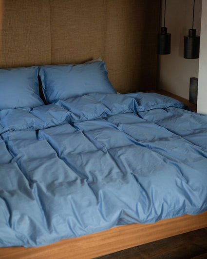 Bedding Set Satin Ocean Blue