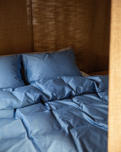 Bedding Set Satin Ocean Blue