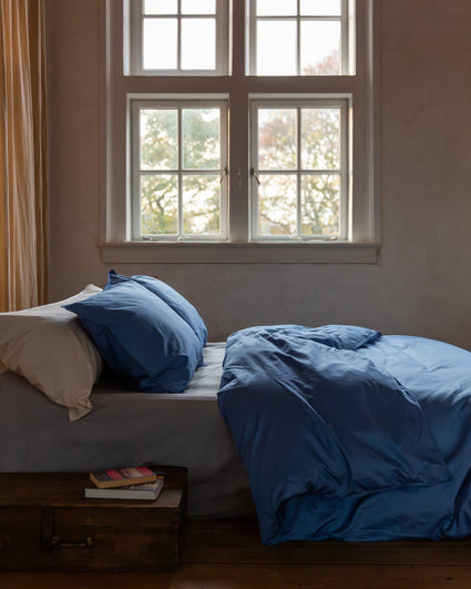 Bedding Set Satin Ocean Blue
