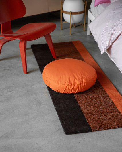 Rug Wool Vertical Poppy Orange Brown
