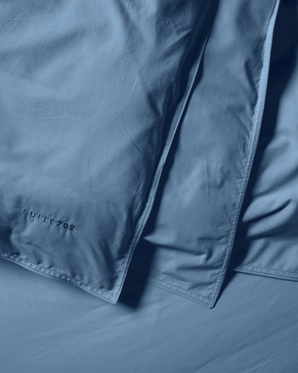 Cotton Bedding Set Quiet Blue