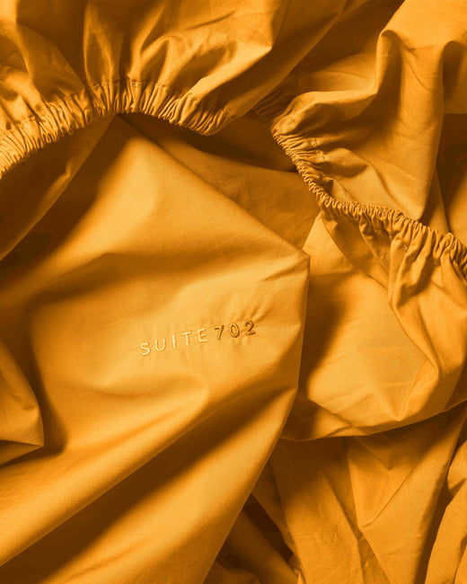 Cotton Fitted Sheet Mango