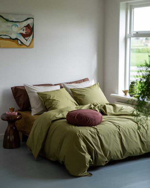 Duvet Cover Cotton Olive Green