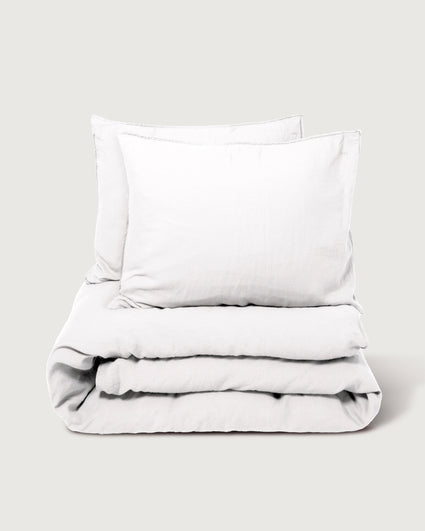Linen White Bedding Set