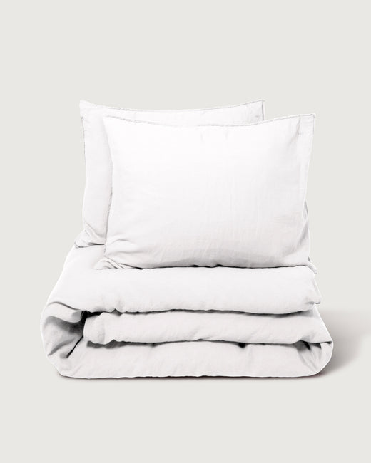 Linen White Bedding Set