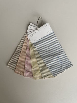 Fabric Swatch Percale Cotton Stripe - All colors