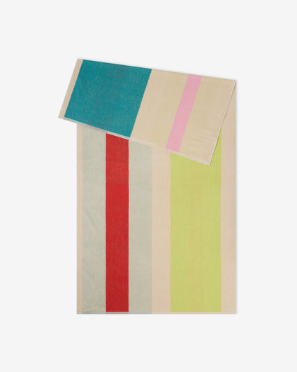 Beach towel Pink Turquoise Lime Red