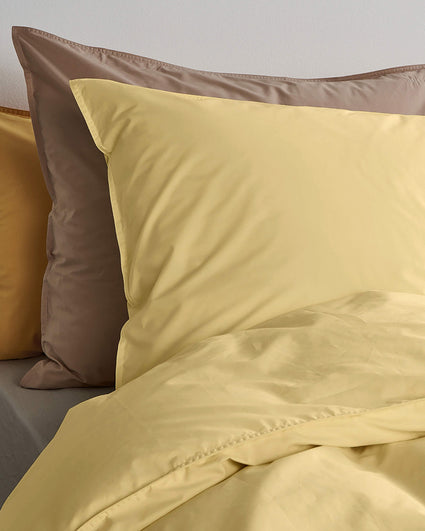 Duvet Cover Set Cotton Butter Yellow