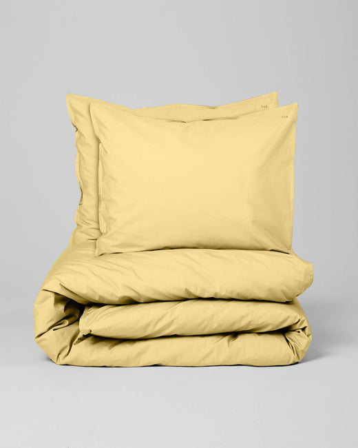 Duvet Cover Set Cotton Butter Yellow